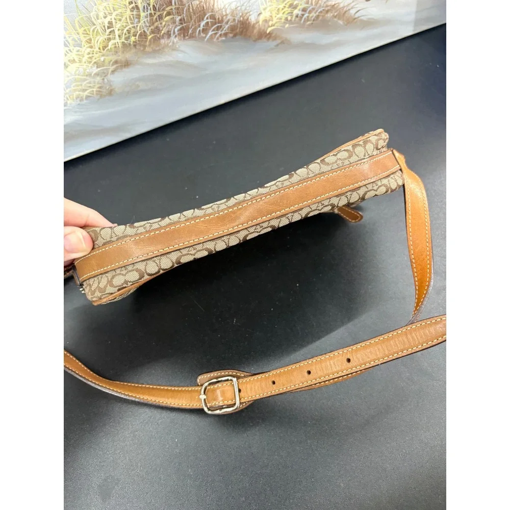 Y2K Coach Signature Crossbody Mini Shoulder Purse Leather strap